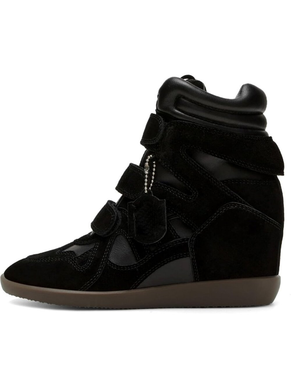 Trendy Hidden Wedge Sneakers for Women - Suede High Heel Platform Casual Shoes
